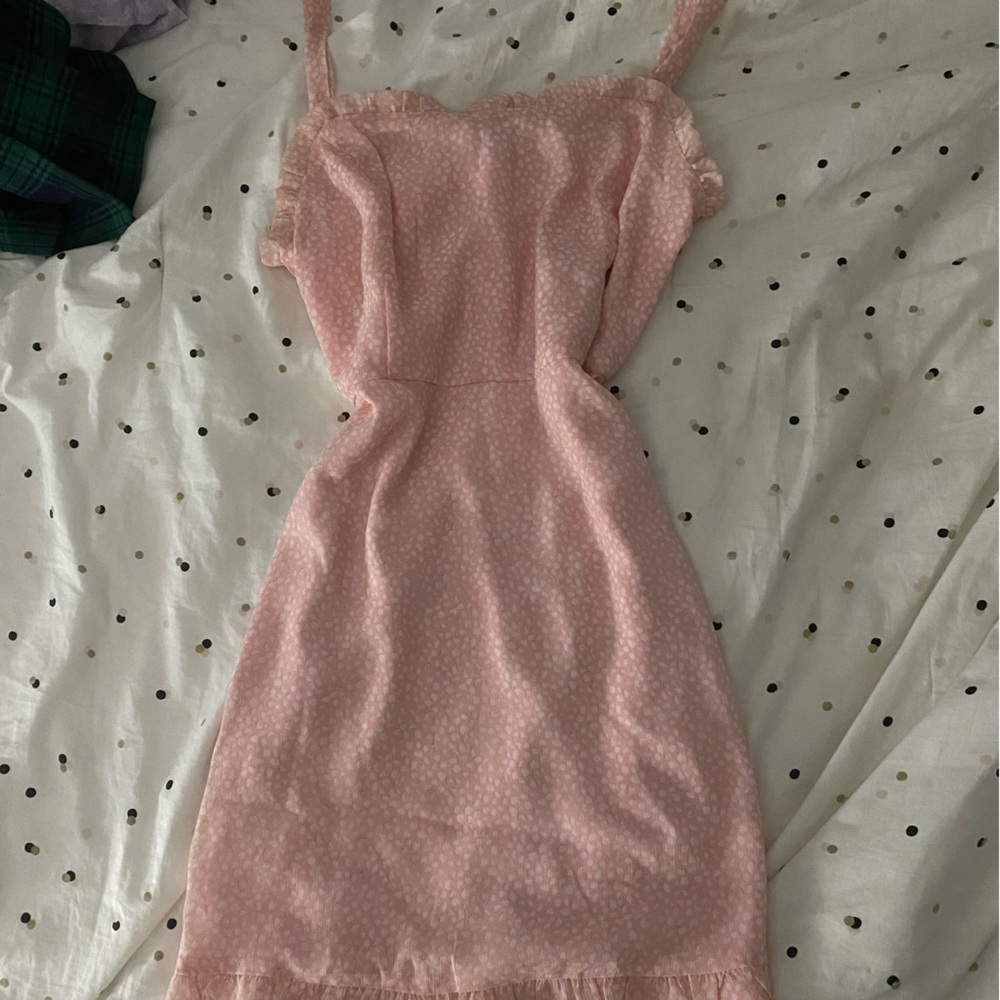 pink floral dress